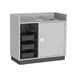 Lakeside 4610 Stainless Steel Mobile Bussing / Waitress Station, 49"W x 28"D x 46-1/4"H 3 image
