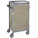 Lakeside 654 Stainless Steel 6 Tray Compact 1 Door Meal Delivery Cart w/ Vinyl Laminate Panels 3 image