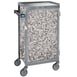 Lakeside 654 Stainless Steel 6 Tray Compact 1 Door Meal Delivery Cart w/ Vinyl Laminate Panels 4 image