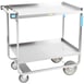 Lakeside 743 Stainless Steel 2 Shelf Utility Cart w/ Shelf Size 33" x 21" - 700 lb. Capacity 1 image