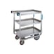 Lakeside 939 Tough Transport Stainless Steel 3-Shelf Utility Cart -33" x 19-3/4" x 34-1/4" 3 image