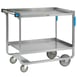 Lakeside 943 Tough Transport Stainless Steel 2-Shelf Utility Cart - 39" x 22-3/4" x 37-3/8" 1 image