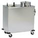Lakeside E6209 Enclosed Stainless Heated Two Stack Plate Dispenser for 8 1/4" to 9 1/8" Plates 1 image
