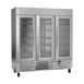 Victory LSF72HC-5 75" 3 Glass Door Merchandiser Freezer, Stainless Steel, 69 cu. ft. 1 image