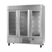 Victory LSF72HC-5 75" 3 Glass Door Merchandiser Freezer, Stainless Steel, 69 cu. ft. 3 image