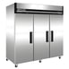 Maxx Cold MXCR-72FDHC 81" Three Section Reach-In Refrigerator w/ 3 Solid Doors, Top Mount, Aluminum Interior, 72 cu. ft 2 image