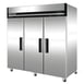Maxx Cold MXCR-72FDHC 81" Three Section Reach-In Refrigerator w/ 3 Solid Doors, Top Mount, Aluminum Interior, 72 cu. ft 3 image