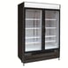Maxx Cold MXM2-48RBHC 54" Merchandiser Refrigerator in Black w/ 2 Glass Door, 48 cu.ft.  1 image