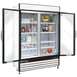 Maxx Cold MXM2-48RHC 54" 2-Section Glass Door Merchandiser Refrigerator in White, 48 cu. ft. 3 image