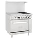 Migali C-RO2B-24GL-NG 36" Natural Gas Restaurant Range w/ (2) Open Burners, 24" Griddle,125.000 BTU  1 image