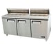 Migali C-SP72-18-HC 72" Two Section Sandwich/Salad Prep Table w/ 3 Doors, 18 Pans 1 image