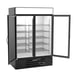 Beverage-Air MMF49HC-1-B 52" 2 Glass Door Merchandising Freezer in Black, 46.2 cu. ft. 3 image