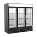 Beverage Air MMRF72HC-1-B-BW 75" 3 Glass Door Dual Temp Merchandiser in Black, 19.62 / 44.85 cu. ft. 1 image