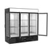 Beverage Air MMRF72HC-1-B-BW 75" 3 Glass Door Dual Temp Merchandiser in Black, 19.62 / 44.85 cu. ft. 3 image