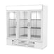 Beverage Air MMRF72HC-1-B-WW 75" 3 Glass Door Dual Temp Merchandiser in White, 19.62 / 44.85 cu. ft. 2 image