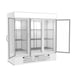 Beverage Air MMRF72HC-1-B-WW 75" 3 Glass Door Dual Temp Merchandiser in White, 19.62 / 44.85 cu. ft. 3 image