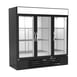 Beverage Air MMRF72HC-1-C-BW 75" 3 Glass Door Dual Temp Merchandiser in Black, 44.85 / 19.62 cu. ft.  1 image