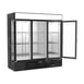 Beverage Air MMRF72HC-1-C-BW 75" 3 Glass Door Dual Temp Merchandiser in Black, 44.85 / 19.62 cu. ft.  3 image