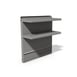 Montague Company DHS-54 54" x 36" Stainless Steel Backguard Flue Riser with Double Solid Shelves 1 image
