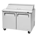 Turbo Air MST-48-N 48" Two Section Sandwich / Salad Prep Table w/ 2 Doors, 12 Pans 4 image