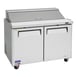 Turbo Air MST-48-N 48" Two Section Sandwich / Salad Prep Table w/ 2 Doors, 12 Pans 5 image