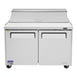 Turbo Air MST-48-N 48" Two Section Sandwich / Salad Prep Table w/ 2 Doors, 12 Pans 6 image