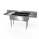 NBR Equipment 3SG-181812LR18 90" Three Compartment Sink, 18"W x 18"L Bowl With 2 Drainboards 1 image