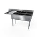 NBR Equipment 3SG-182414L24 80" Three Compartment Sink, 18"W x 24"L Bowl With Left-Hand Drainboard 1 image