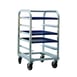 New Age 1161 6 Shelf End-Load Mobile Heavy Duty Aluminum Platter Rack with 5" Bottom Load Slides 1 image