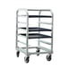 New Age 1162 6 Shelf End-Load Mobile Heavy Duty Aluminum Platter Rack with 5" Bottom Load Slides 2 image