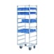 New Age 97142 9 Tray End Load Mobile Aluminum Cup / Glass Rack with 6" Bottom Load Slides 2 image