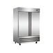 Norpole NP2F 54'' Two Section Solid Door Reach-In Freezer, All Stainless Steel, 48 cu. ft. 1 image
