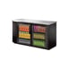 Norpole NPGB-48 Refrigerated Back Bar Cabinet w/ 12 Cu Ft Capacity, 2 Glass Doors, Black 1 image