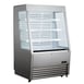 Omcan USA 44439 36" Self-Serve Vertical Refrigerated Display Case, Stainless Steel, 3 Shelves, w/ Night Curtain,  13.77 cu. ft. 1 image
