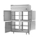 Beverage Air PRD2HC-1AHS 52" Two Section Pass-Thru Refrigerator w/ 8 Solid Half-Doors, Top Mounted, 48.3 cu. ft.   4 image