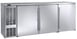 Perlick BBS84S-S-4 Refrigerated Back Bar Cabinet w/ 24.8 Cu Ft Capacity, 3 Solid Doors 1 image