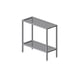 Prairie View SWT204872-2 Institutional All Welded 2-Shelf T-Bar Shelving Unit - 72" x 20" x 48" 1 image