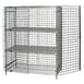 Quantum 2148-63SEC-2 Chrome Stationary Security Unit with 4 Shelves, 21" x 48" x 63" 1 image