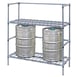 Quantum 244854DGY Gray Epoxy Coated Keg Rack with 6 Kegs Capacity and 2-Tier, 48" x 24" x 54" 1 image