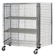 Quantum M2136-69SEC-2 Chrome Mobile Security Cart with 4 Shelves, 21" x 36" x 69" 1 image
