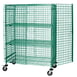 Quantum M2148-69SECP-2 Proform Green Epoxy Mobile Security Cart w/ 4 Shelves, 21" x 48" x 69" 1 image