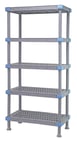 Quantum QP182486VS-5 NSF Millenia Gray Polymer 5 Shelf Vented Shelving Unit - 24" x 18" x 86" 1 image
