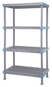 Quantum QP243086VS-4 NSF Millenia Gray Polymer 4 Shelf Vented Shelving Unit - 30" x 24" x 86" 1 image