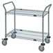 Quantum WRC-2148GY-2 Utility Storage Cart with 2 Wire Shelves 1 image