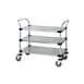 Quantum WRC-2448-3G Galvanized Solid 3-Shelf Utility Cart - 24" x 48" x 37-1/2" 1 image