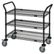 Quantum WRC-2460BK-3 Black Epoxy Utility Cart with 3 Wire Shelves 1 image