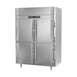 Victory RFSA-2D-S1-EW-HD-HC 58" 2-Section Reach-In Refrigerator/Freezer Combo w/ 4 Half Solid Doors, Aluminum Interior 3 image