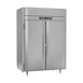 Victory RFSA-2D-S1-EW-PT-HC 58" 2-Section Pass-Thru Refrigerator/Freezer Combo w/ 4 Solid Doors, Aluminum Interior 1 image