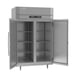 Victory RFSA-2D-S1-HC 52" 2-Section Reach-In Refrigerator/Freezer Combo w/ 2 Solid Doors, Aluminum Interior 4 image