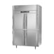 Victory RFSA-2D-S1-HD-HC 52" 2-Section Reach-In Refrigerator/Freezer Combo w/ 4 Half Solid Doors, Aluminum Interior 3 image